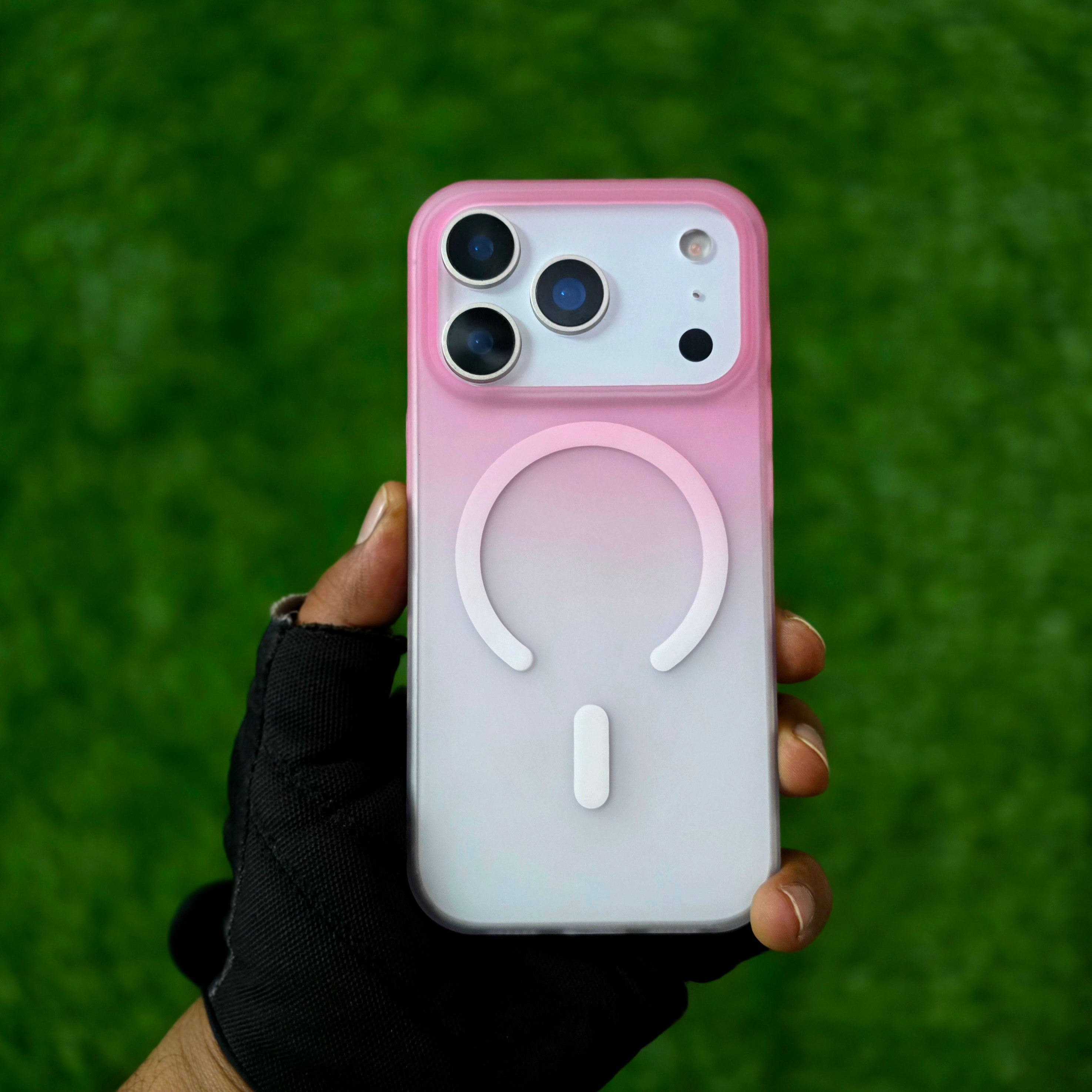 iPhone 17 Pro Dual Color Shade Matte Finish Smoke Cover with Magsafe - Pink